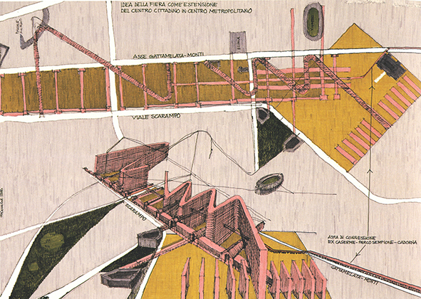 Guido Canella, Project of the new Settlement of the Polytechnic University in the Bovisa district, 1986. AGATHÓN 07 | 2020