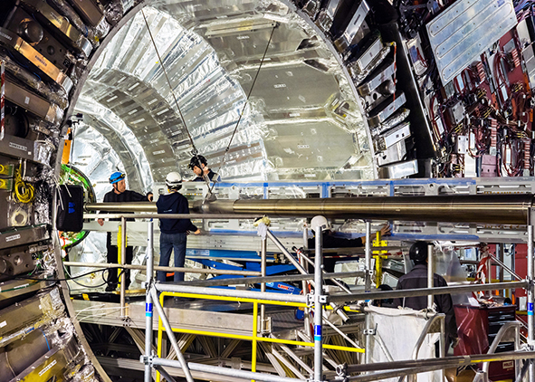 Tunnel work for the future High Luminosity Large Hadron Collider (HL-LHC), 16 August 2019 (credit: M. Brice, CERN Photos Archive). AGATHÓN 07 | 2020