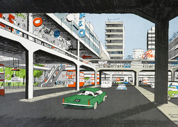 Transformation proposal for the area of Oxford Street, London, by Colin Buchanan (source: Buchanan, 1963). AGATHÓN 13 | 2023