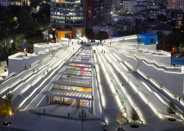Pyramid of Tirana (Tirana) renovated by MVRDV in 2023 (credit: O. van Duivenbode, 2021). AGATHÓN 19 | 2026