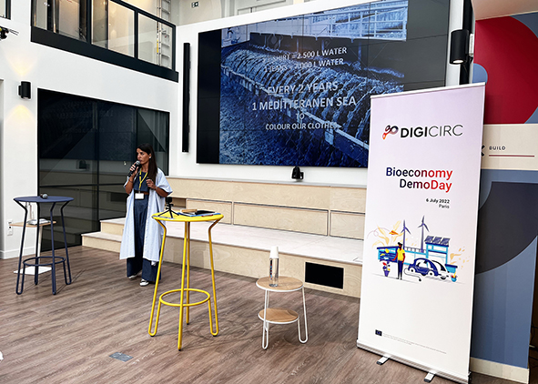 DigiCirc project event with a plenary presentation of innovative products and services developed by companies – BioEconomy DemoDay (credit: the Authors, 2023). AGATHÓN 13 | 2023