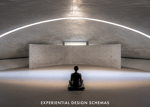 Cover of the book Experiential Design Schemas: Meditation Hall, SAN Museum (2019) in Wonju (Gangwon Province, South Korea), designed by Tadao Ando (credit: J. Jang, Image Joom). AGATHÓN 14 | 2023