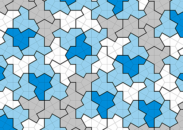 Aperiodic, never repeating ‘ein stein’ tessellations (source: Smith et alii, 2023). AGATHÓN 14 | 2023