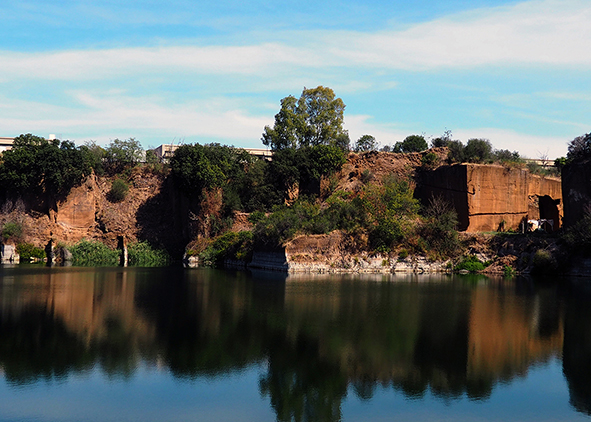 Renaturalised basin with a valve house (credit: S. Ahmed, 2025). AGATHÓN 18 | 2025