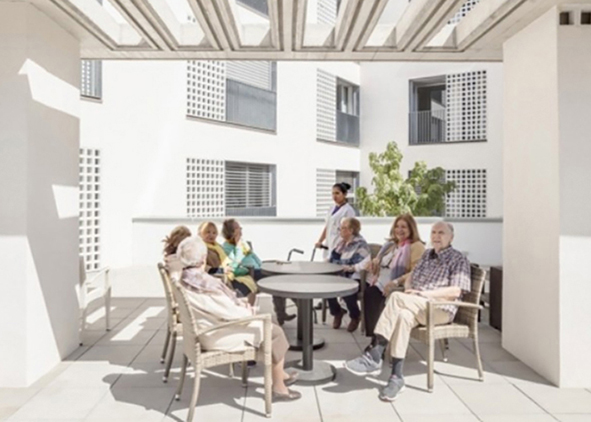 Housing for senior citizens in Barcelona, Spain (2011-2017), PassivHaus certified, designed by Pere Joan Ravetllat, Carme Ribas, and Nicolás Markuerkiaga (source: premiosdearquitectura.es, 2017). AGATHÓN vol. 18_2025